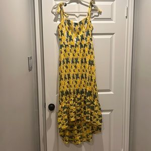 Yellow lace Dress The Population high/low dress